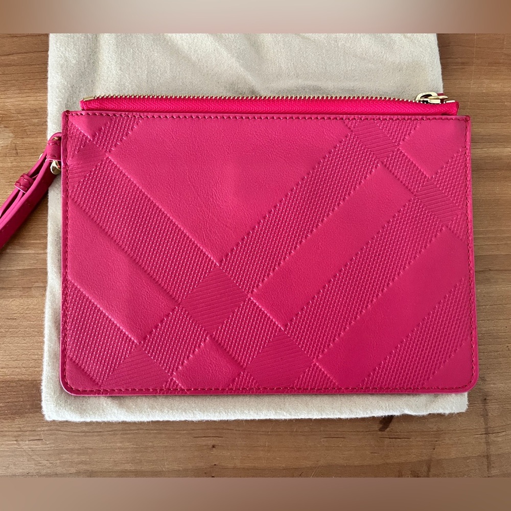 Burberry bright fuchsia Pink Wristlet Clutch pouch - Picture 3 of 4